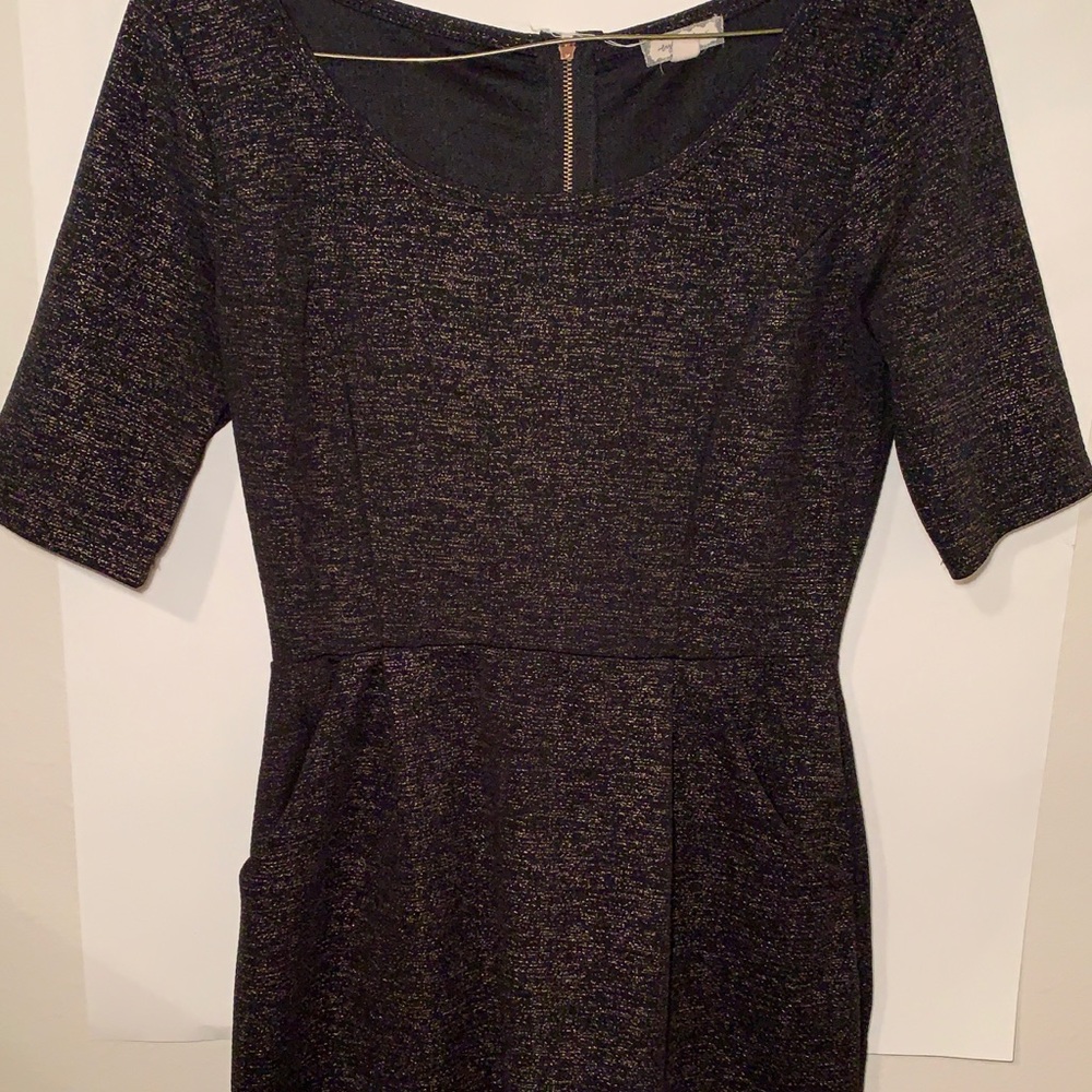 Bronze and black dress